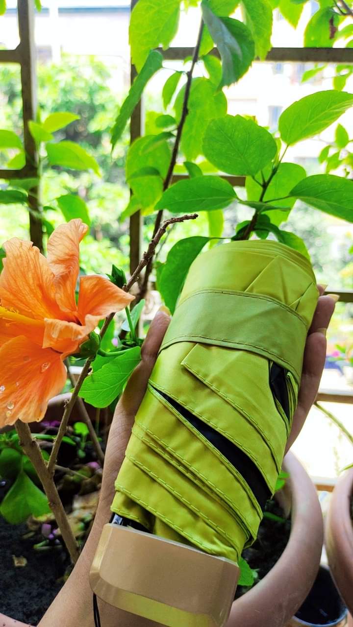 Phone Size Mini Pocket Umbrella Anti-UV Portable Folding Umbrella Parasol Ultralight Foldable Traveling Rain Gear